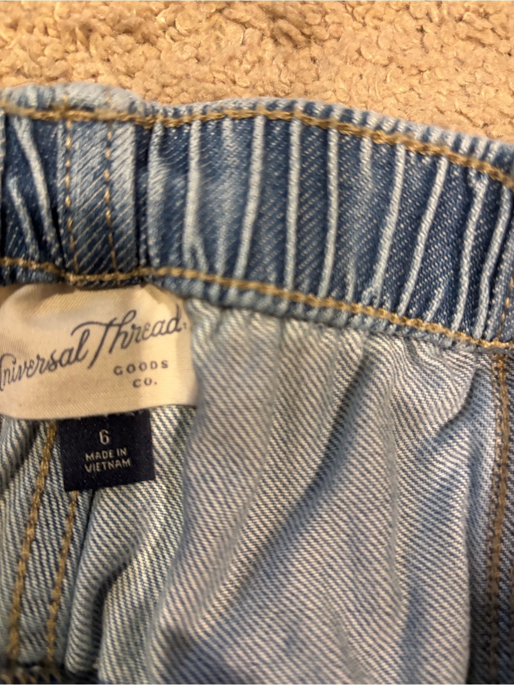 Universal Thread Light Blue Wide-Leg Drawstring Jeans - Picture 3 of 6